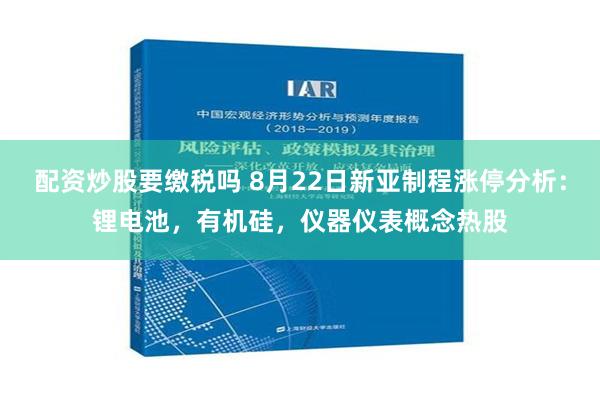 配资炒股要缴税吗 8月22日新亚制程涨停分析：锂电池，有机硅，仪器仪表概念热股